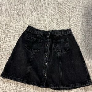 Urban Outfitters BDG Black Denim Button Down Skirt